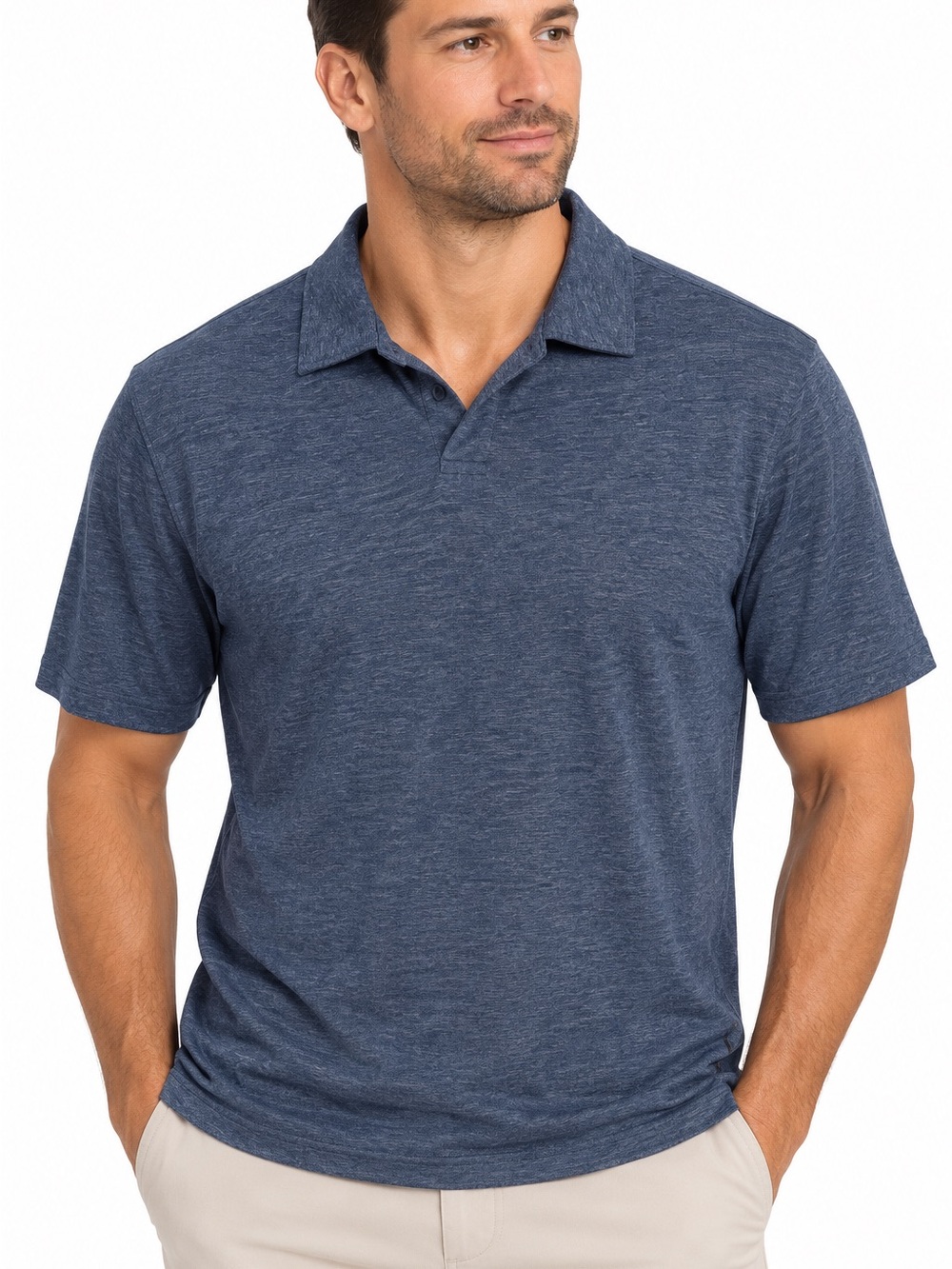 NWT Good Man Brand Heather Navy Polo Shirt